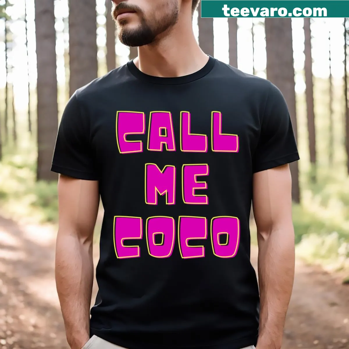 Call Me Coco Champion Coco Gauff T-shirt design — on a men's t-shirt