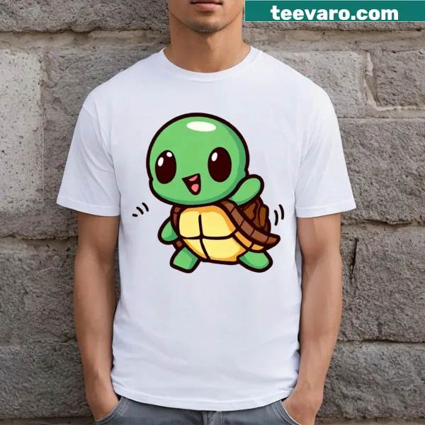 Cute T-shirt with cartoon turtles inspired by TMNT