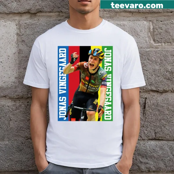 T-shirt featuring Jonas Vingegaard name design
