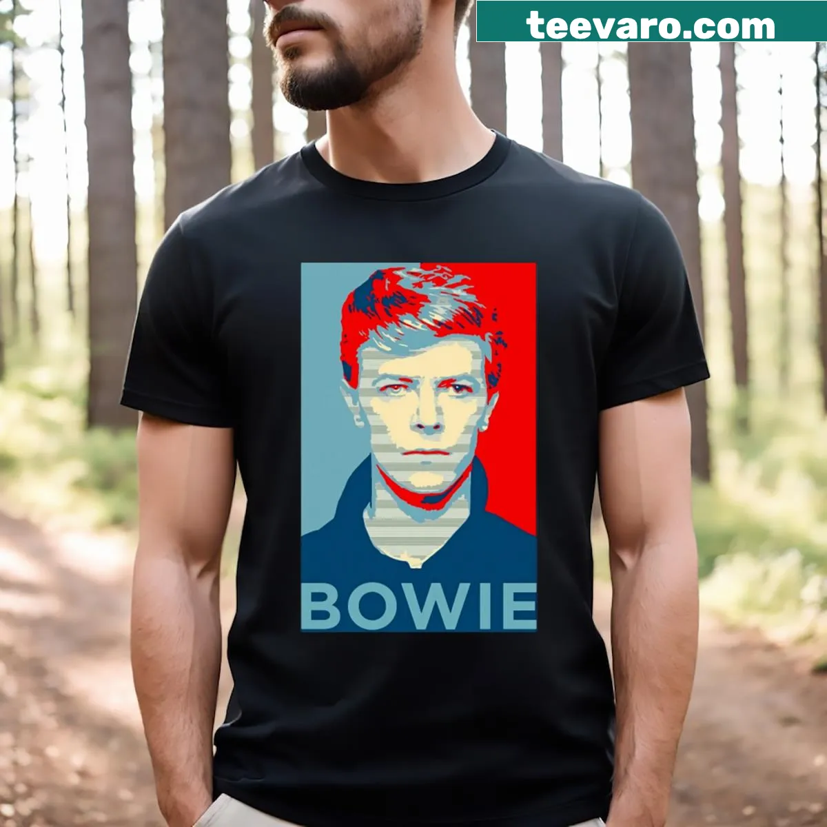 Ziggy Stardust graphic T-shirt — on a men's t-shirt
