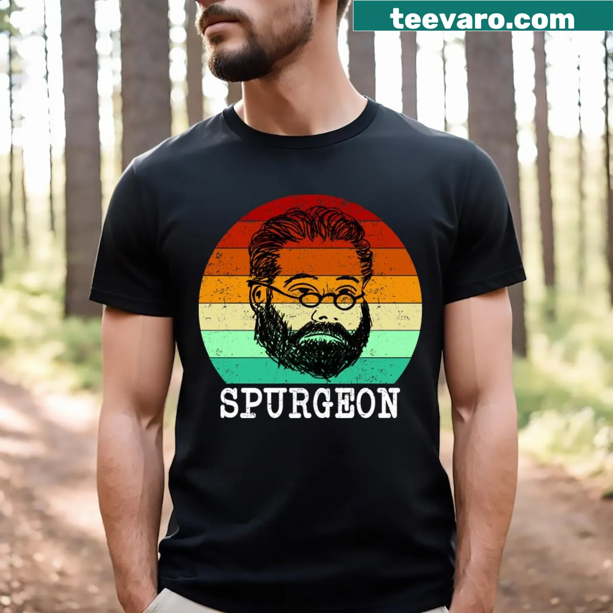 Inspirational quote by Charles Haddon Spurgeon on a T-shirt — on a men's t-shirt