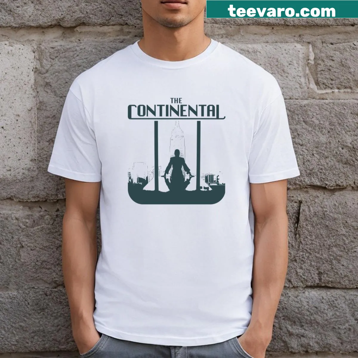 Graphic design inspired by John Wick on a T-shirt — on a men's t-shirt