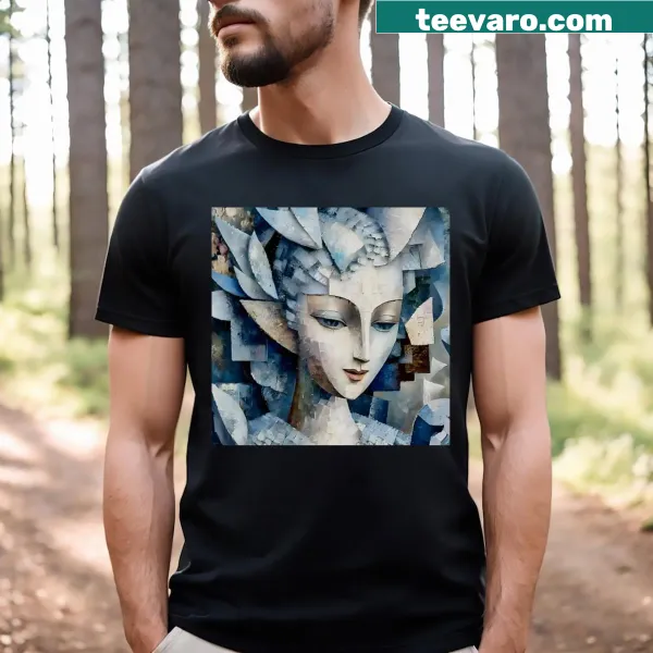 Abstract typographic T-shirt representing emotional portraits