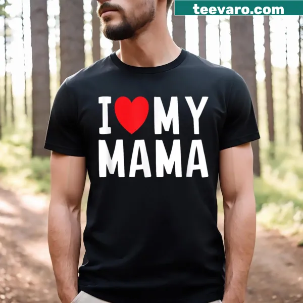 Stylish typography design expressing love for mom on a t-shirt