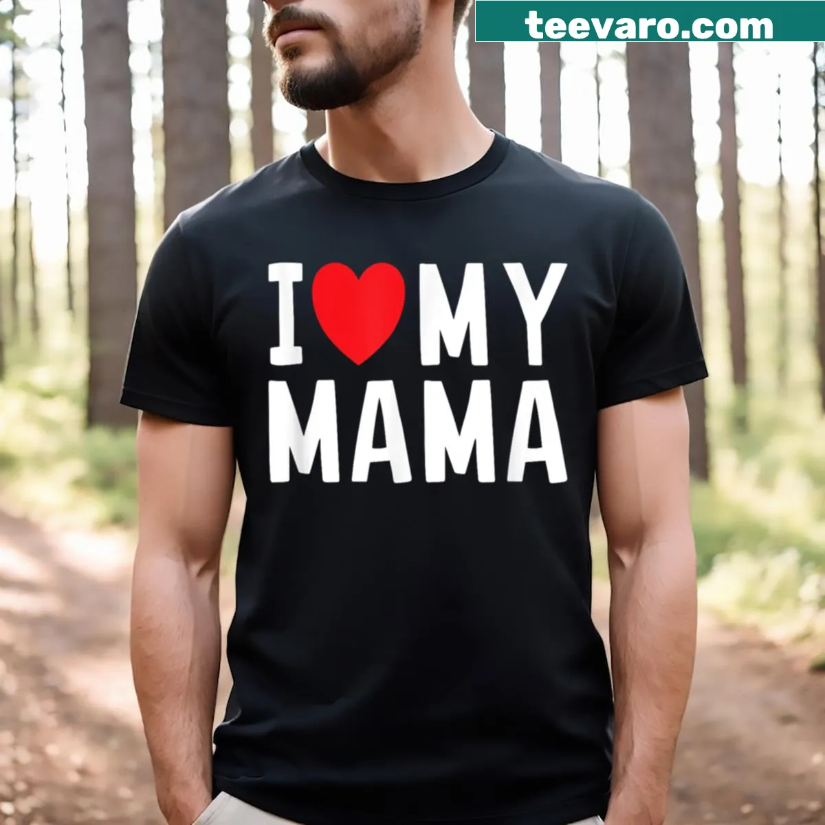 Stylish typography design expressing love for mom on a t-shirt — on a men's t-shirt