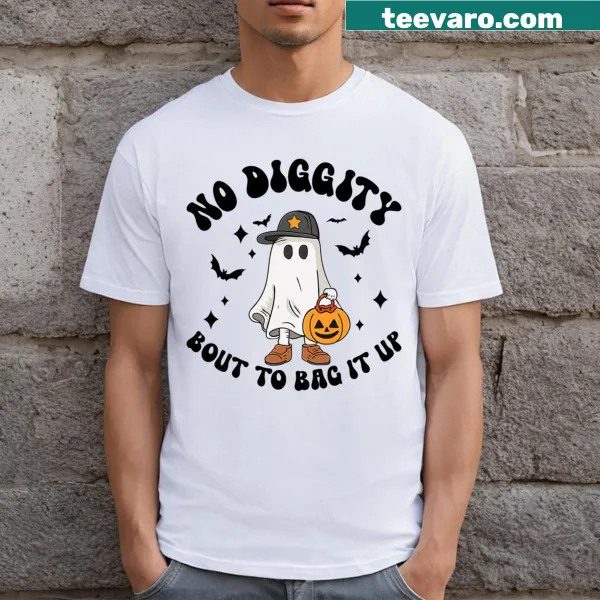 Kids T-shirt with a funny ghost design and humorous Halloween phrase