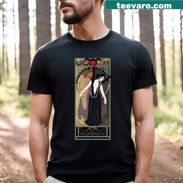 Art Nouveau inspired illustration of Dark Lili in a detailed design