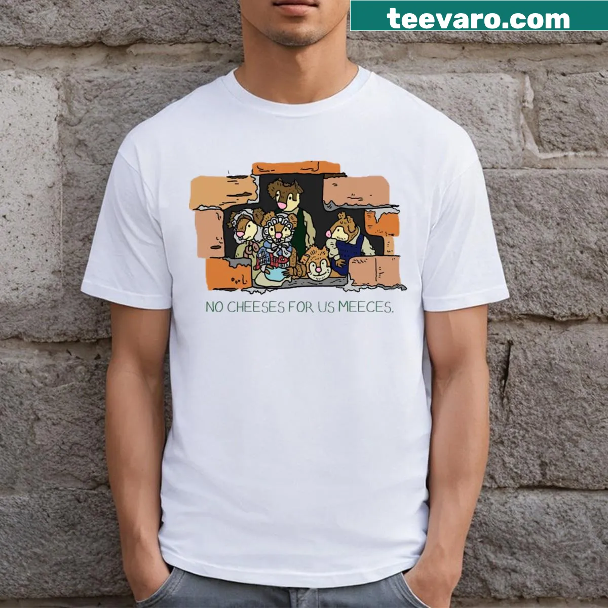 Muppet Christmas Carol T-shirt with cartoon mice design — on a men's t-shirt