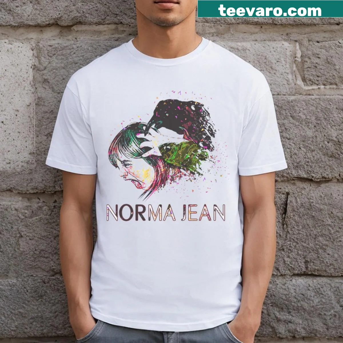 Retro T-shirt featuring vintage fan art of Marilyn Monroe — on a men's t-shirt