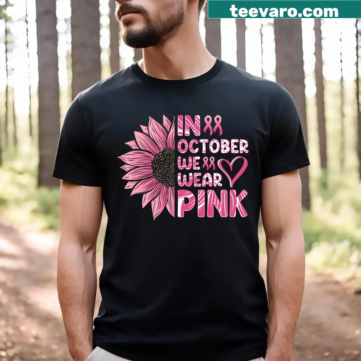 Bold 'Fight Cancer' message on awareness T-shirt — on a men's t-shirt