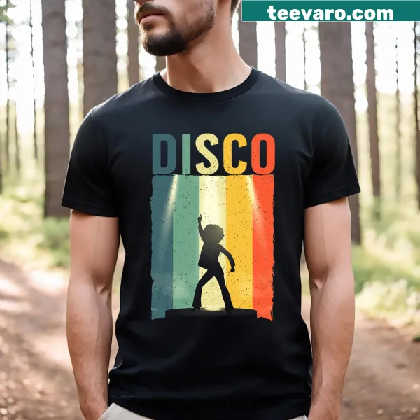 Disco-themed t-shirt with fun typography for dance lovers