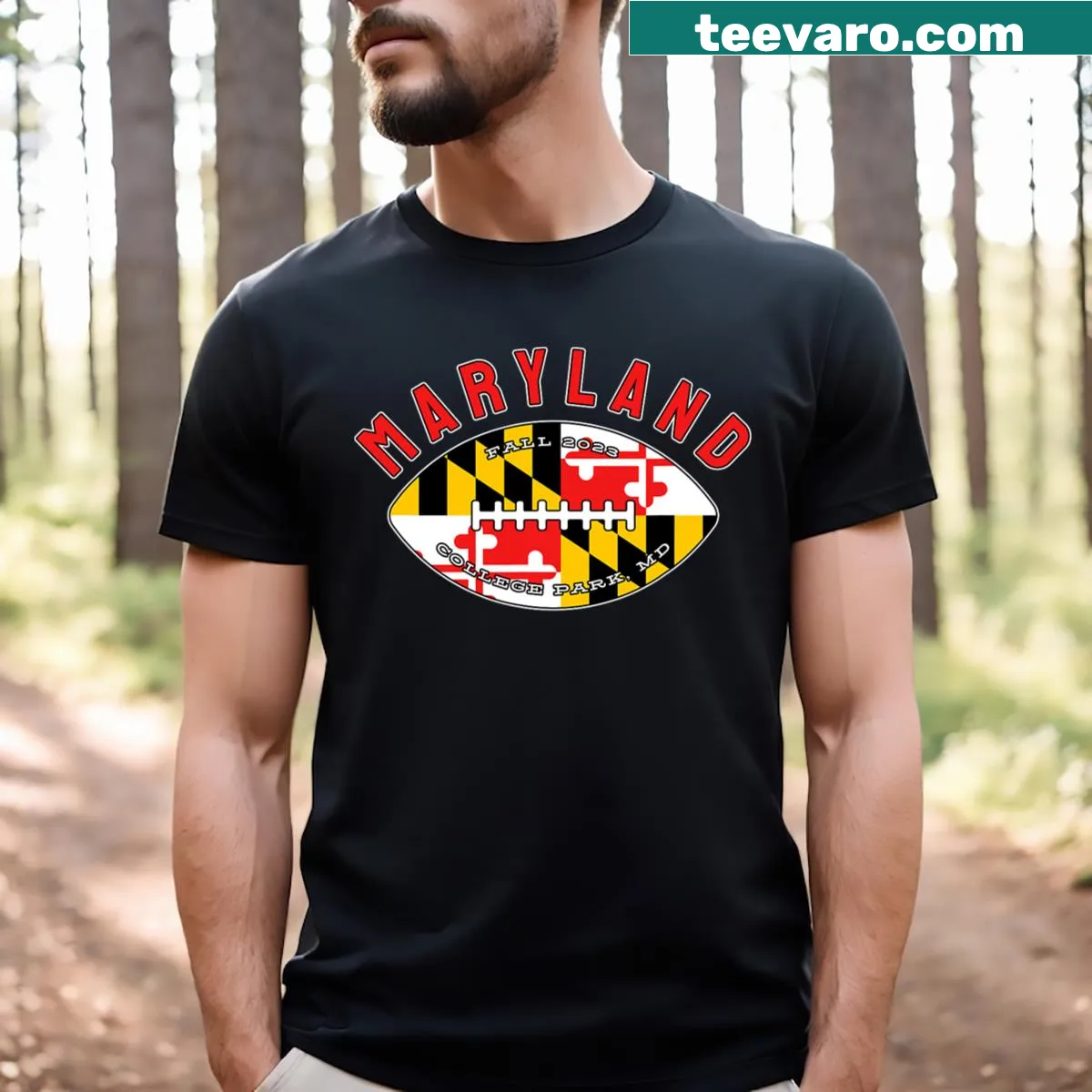 Funny Maryland sports fan shirt with playful design — on a men's t-shirt