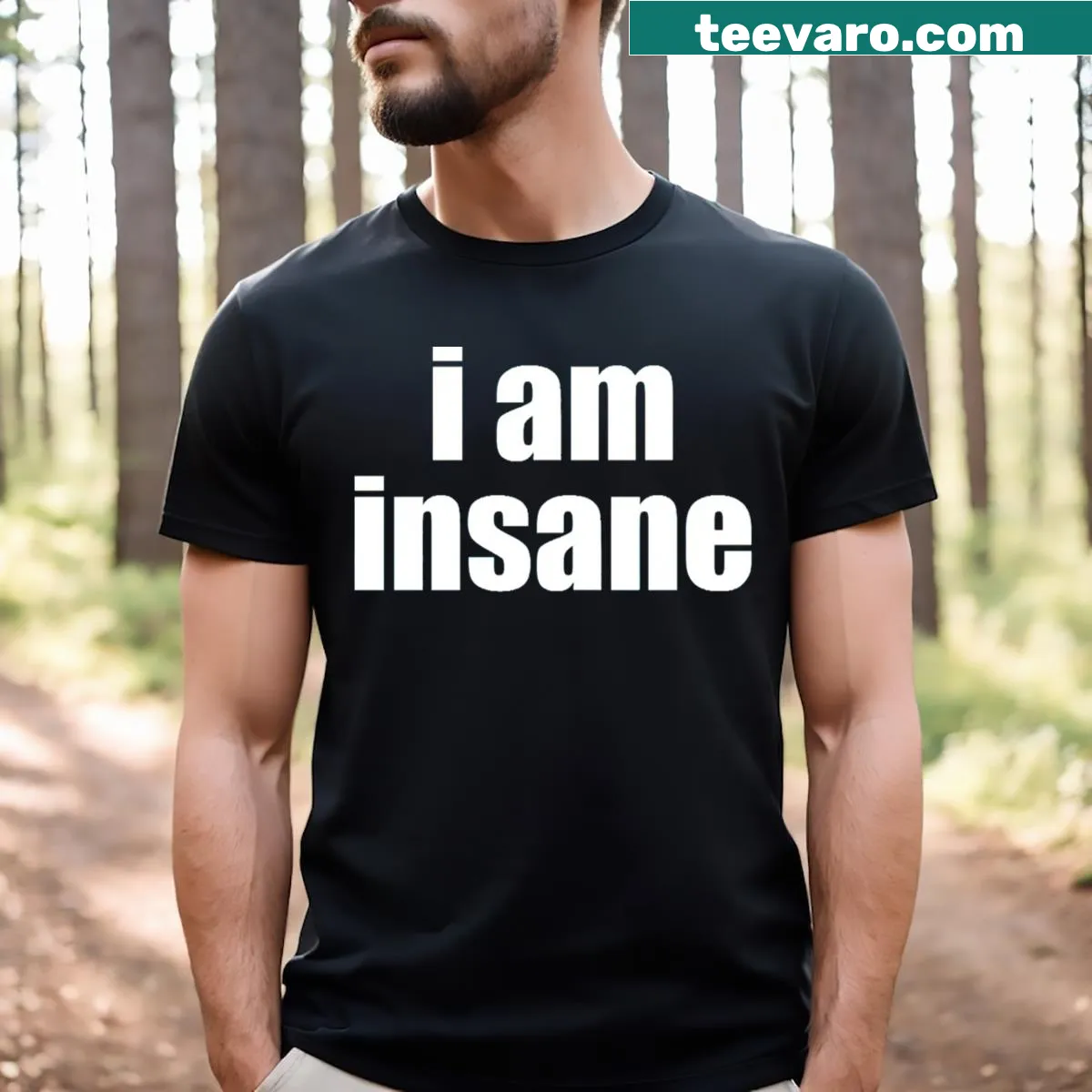 Funny couples t-shirt with bold humorous text. — on a men's t-shirt