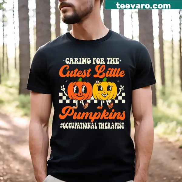 Funny Halloween t-shirt for occupational therapists with cartoon graphic