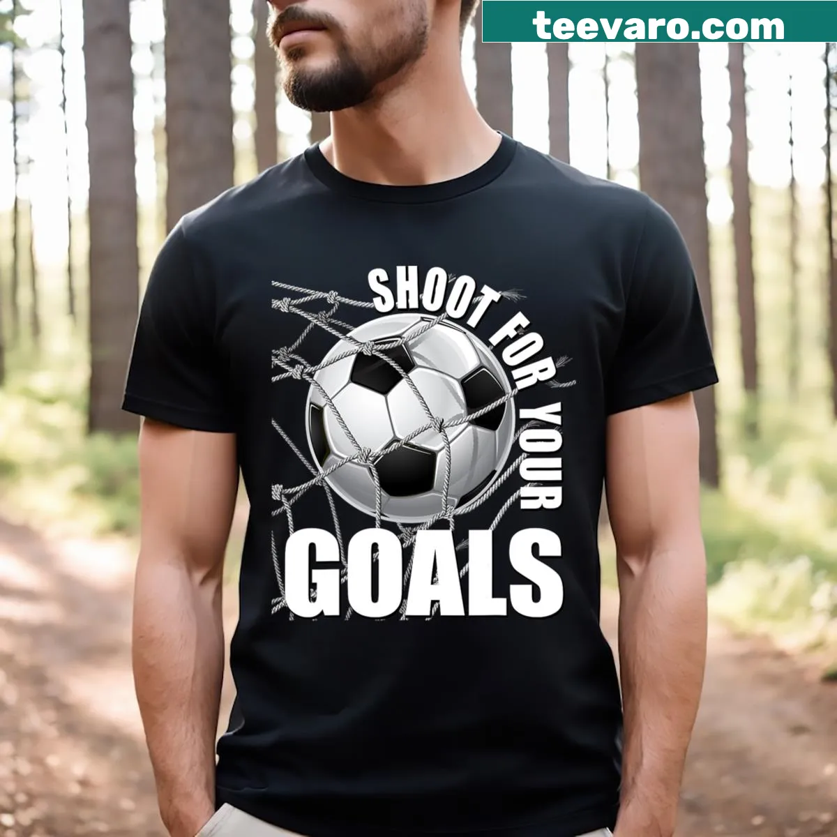 Motivational T-shirt for teachers and young girls with goal-oriented text. — on a men's t-shirt