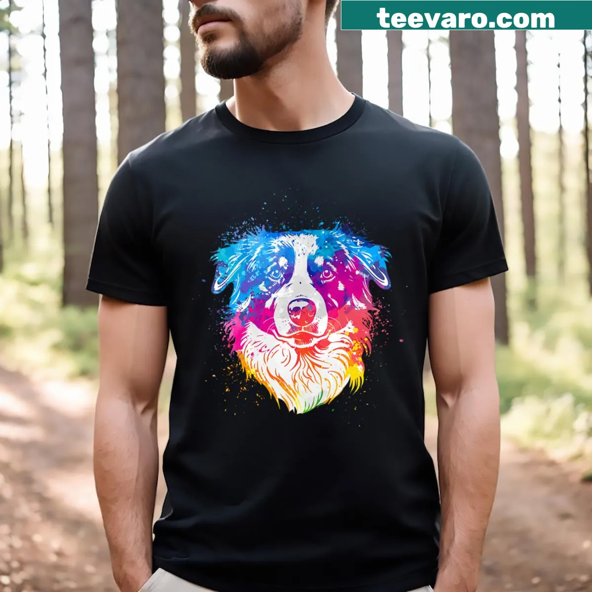 Humorous Border Collie lover t-shirt design — on a men's t-shirt