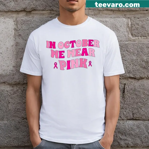 Retro design promoting Breast Cancer Awareness on a T-shirt