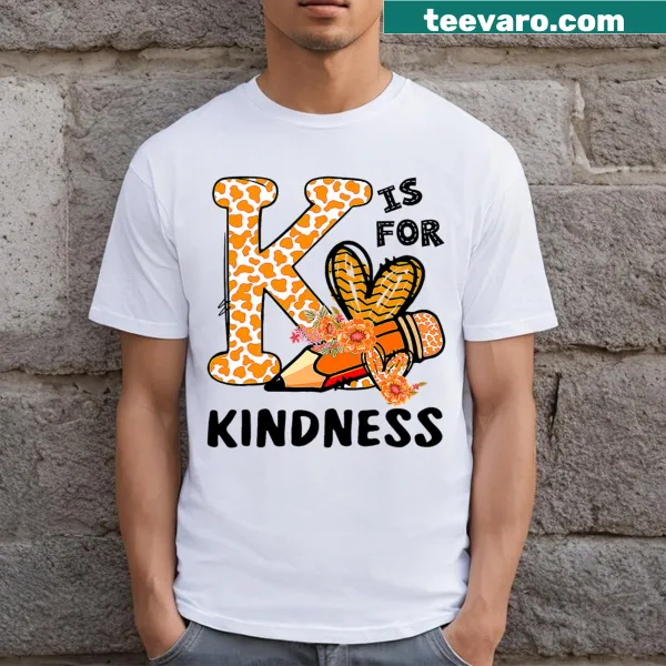 Orange No Bullying T-shirt with bold typography promoting kindness