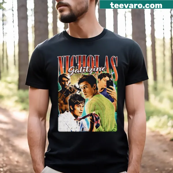 Vintage homage T-shirt featuring Nicholas Galitzine design