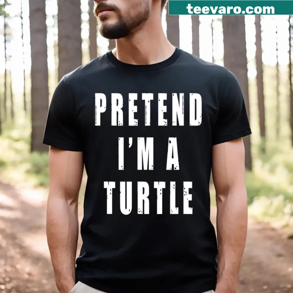 Funny Halloween shirt with 'Pretend I'm A Turtle' text