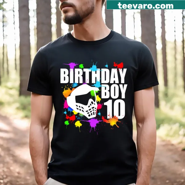 Birthday t-shirt for a 10-year-old paintball enthusiast
