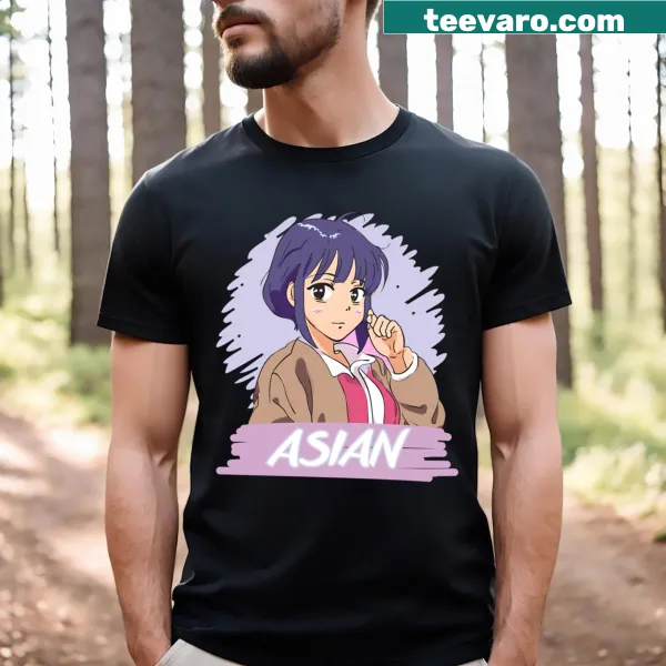 Cute anime girl graphic on a t-shirt