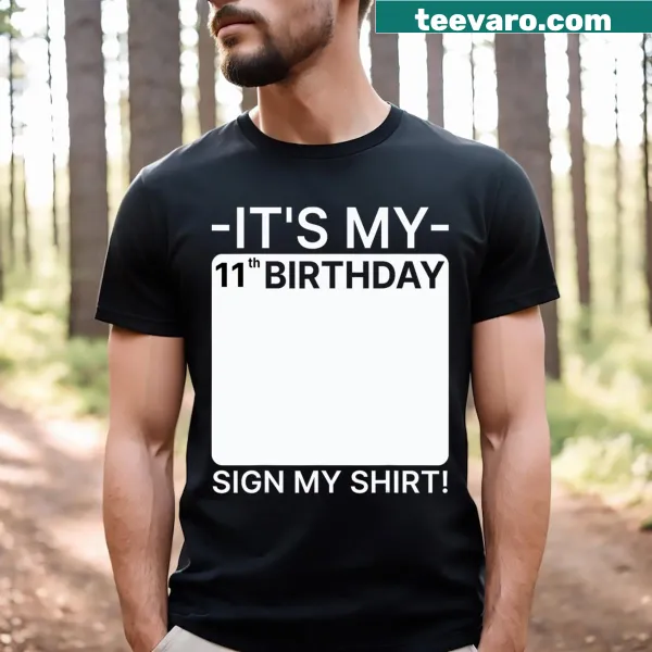 Birthday T-shirt with 'It's My 11th Birthday' text
