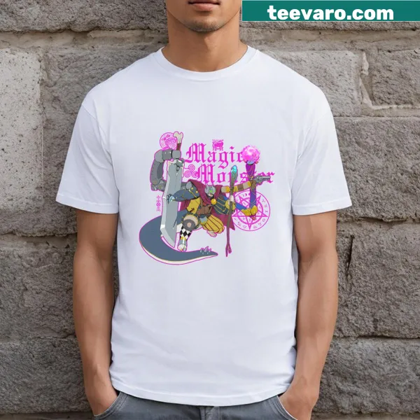 Cartoon-style Magic Monster t-shirt with a friendly monster illustration