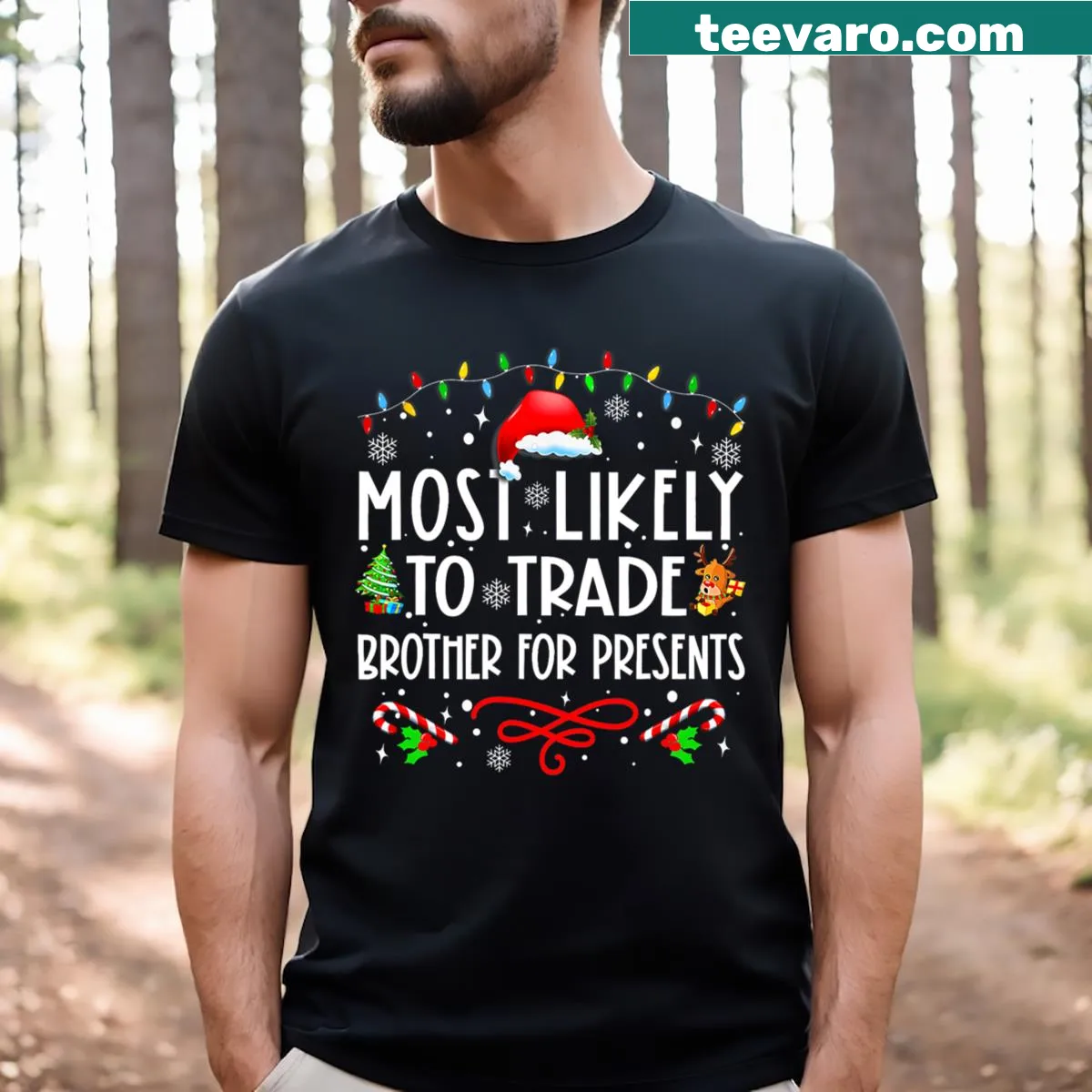 Humorous family matching T-shirt with playful trade message — on a men's t-shirt