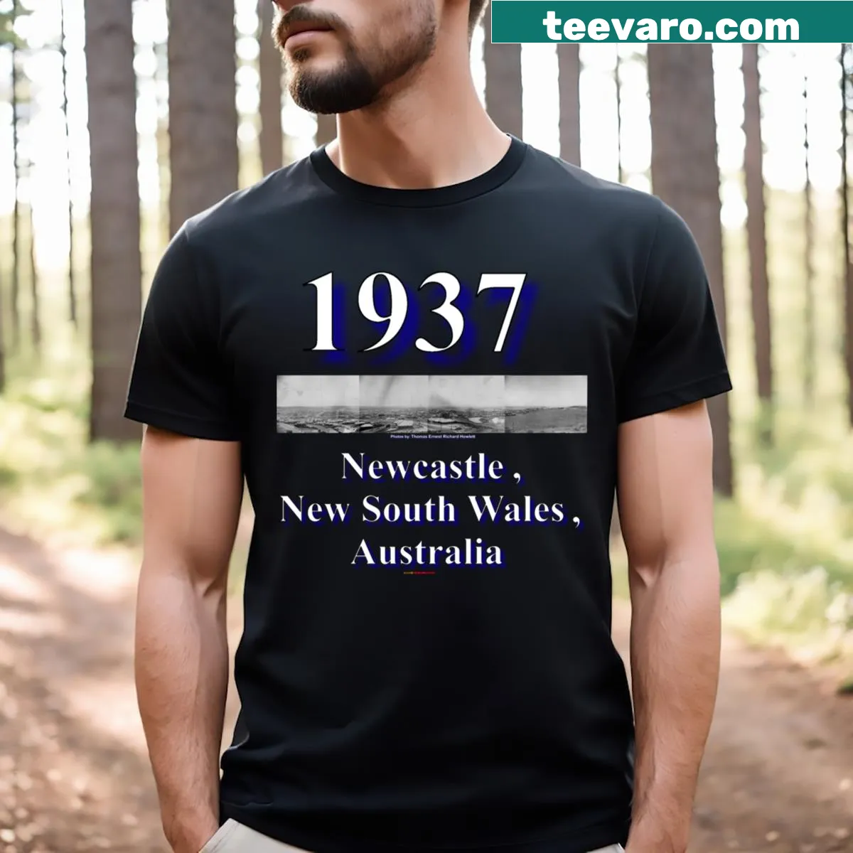 Nostalgic T-shirt featuring the Galleon album cover illustration. — on a men's t-shirt