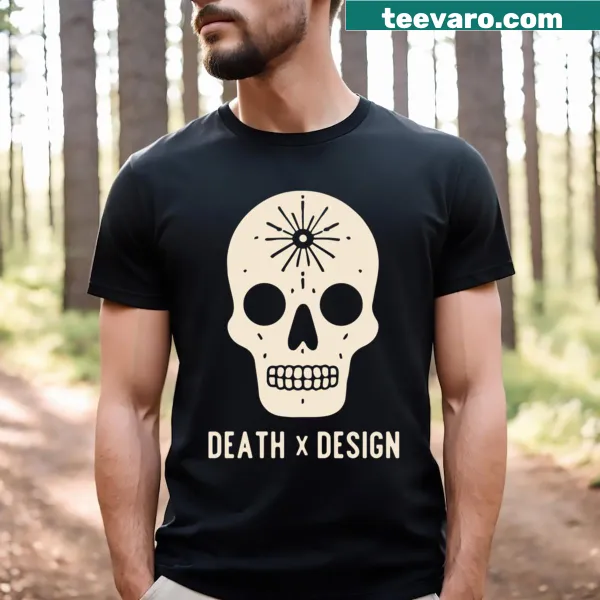 Minimalist t-shirt featuring 'Death X' logo design