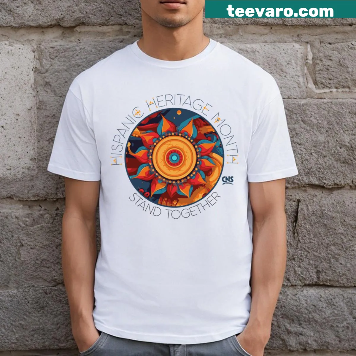 Hispanic Heritage Month graphic t-shirt — on a men's t-shirt