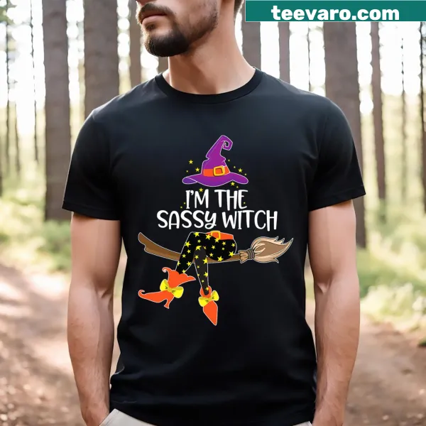 Sassy witch Halloween t-shirt with the phrase 'I'm the sassy witch'