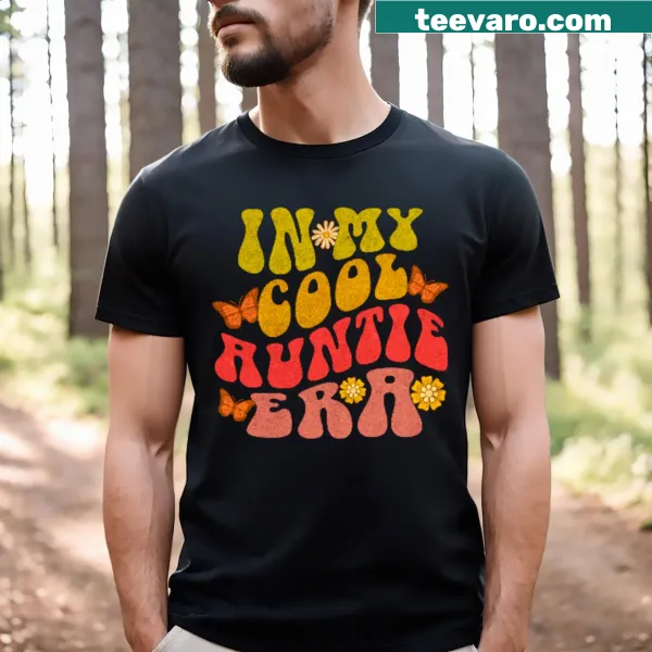 Retro 'In My Cool Auntie Era' t-shirt with playful design