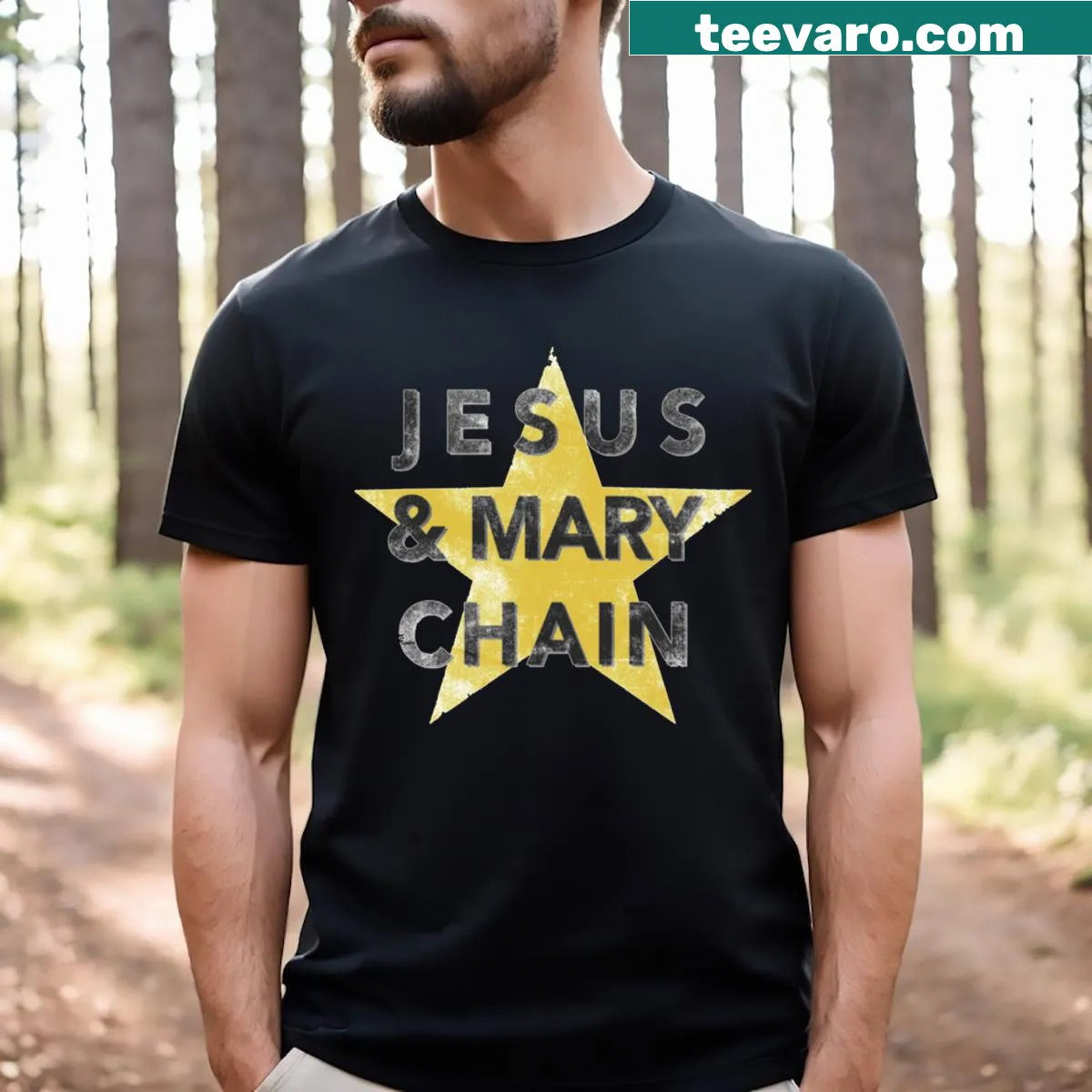 Original illustration t-shirt for Jesus And Mary Chain — on a men's t-shirt