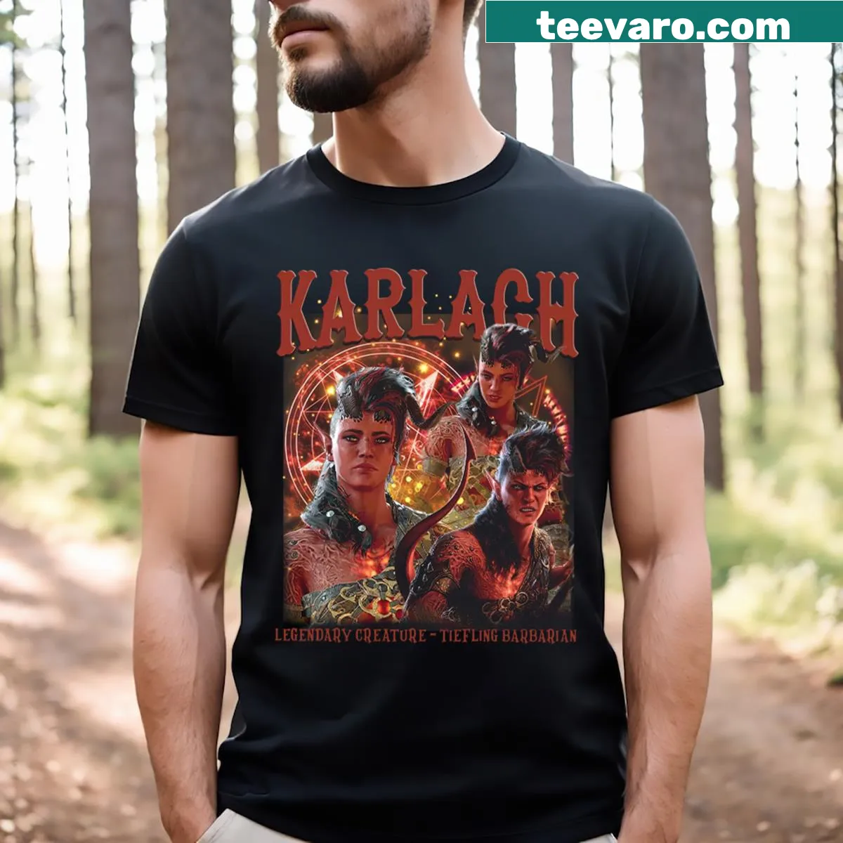 Fantasy-themed essential t-shirt with an adventurous graphic — on a men's t-shirt