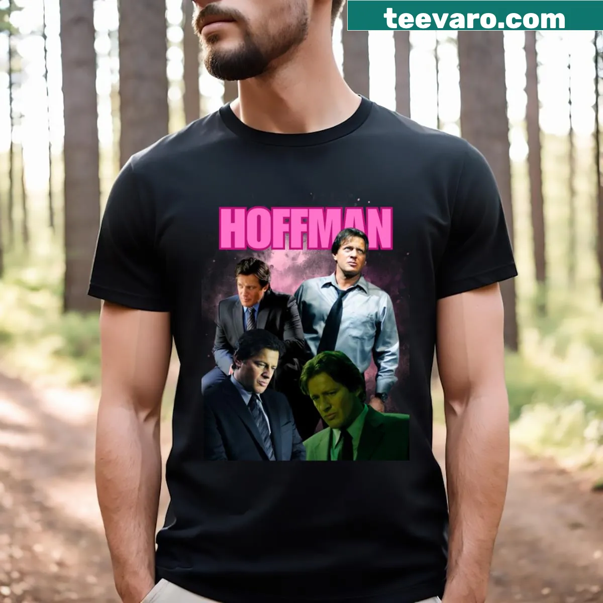 Bold pink design featuring Mark Hoffman from Saw X — on a men's t-shirt