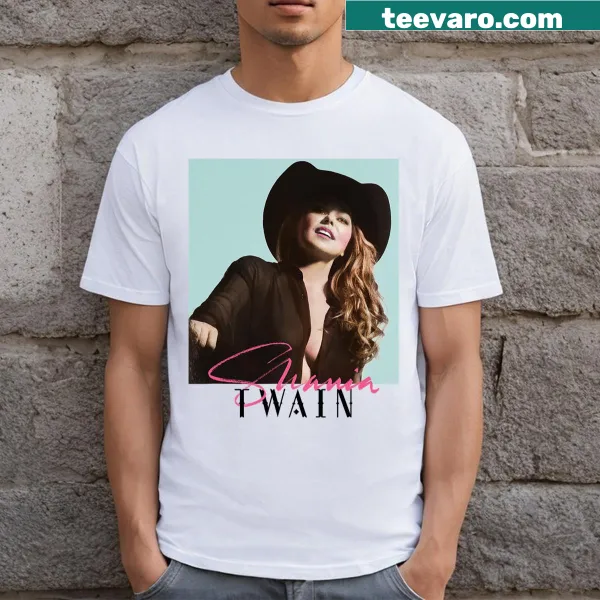Typography design with 'Queen Of Me' text honoring Shania Twain.
