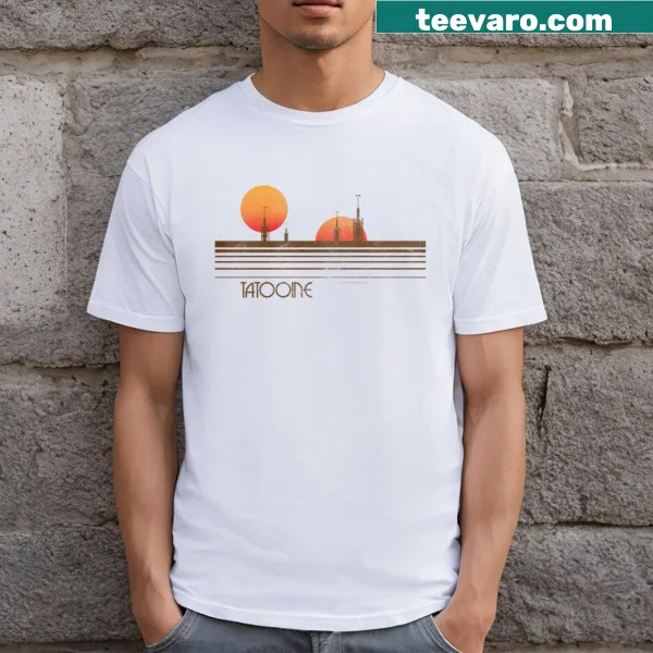 Illustration of Tatooine, the Star Wars planet, on a t-shirt