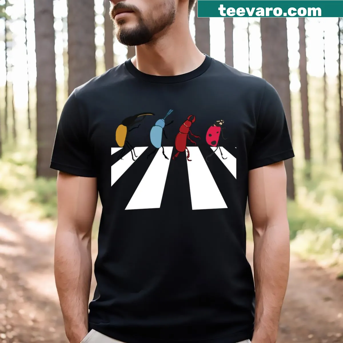 Vintage-style T-shirt paying homage to The Beatles — on a men's t-shirt