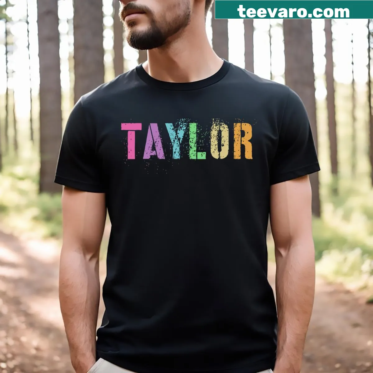 Vintage t-shirt with the name 'Taylor' for birthdays — on a men's t-shirt