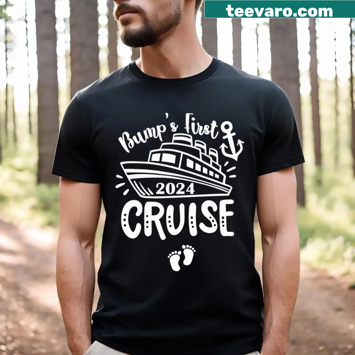 Funny T-shirt celebrating a family’s first cruise together — on a men's t-shirt