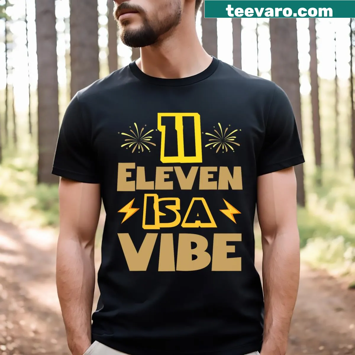 Gaming-themed birthday t-shirt for 11-year-olds — on a men's t-shirt