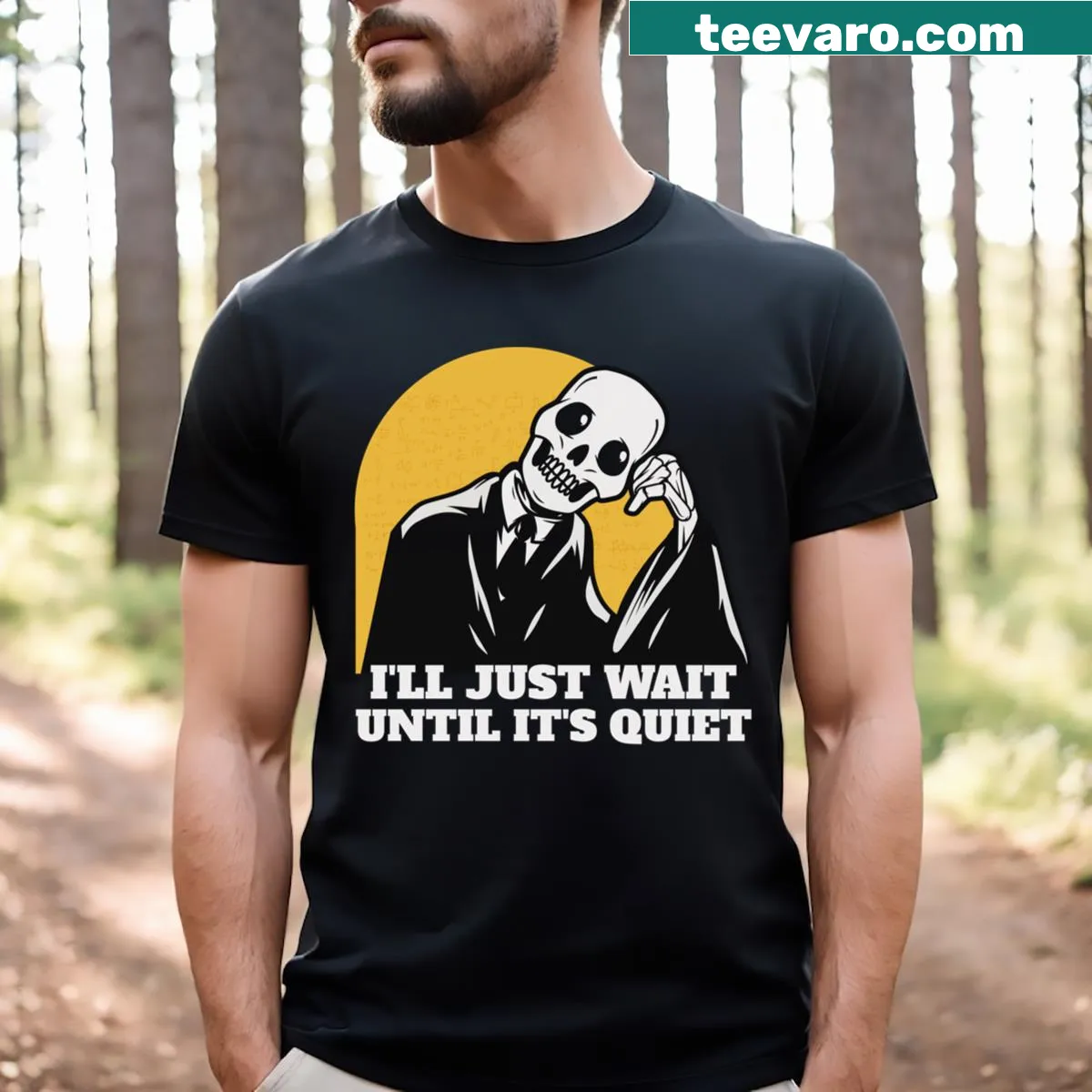 Funny skeleton graphic for teachers on a T-shirt — on a men's t-shirt
