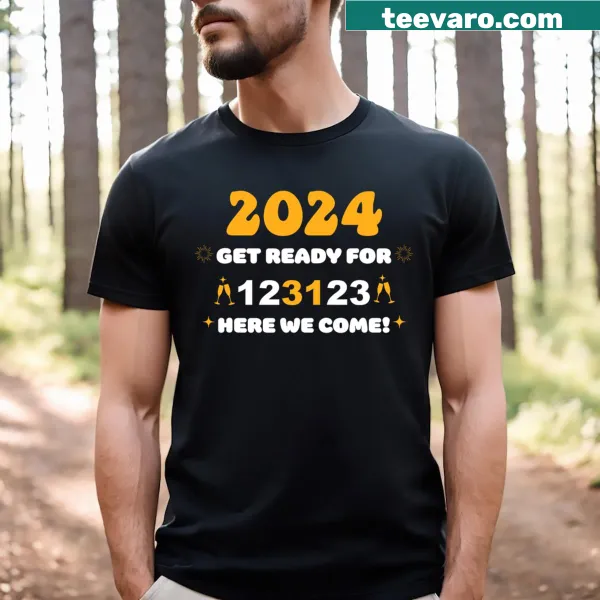 New Year's Eve 2024 T-shirt with Happy New Year text for celebrations
