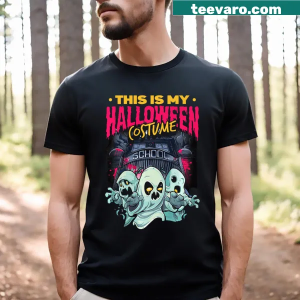 Cartoon ghost Halloween costume t-shirt