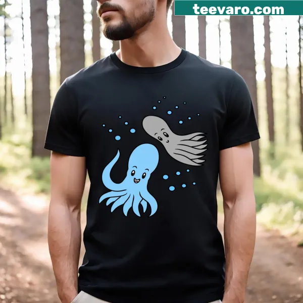 Cute cartoon octopus t-shirt design