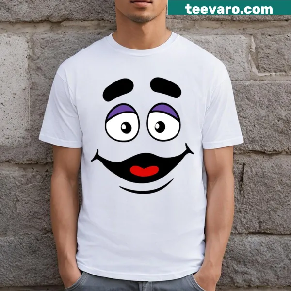 Halloween grimace face graphic t-shirt