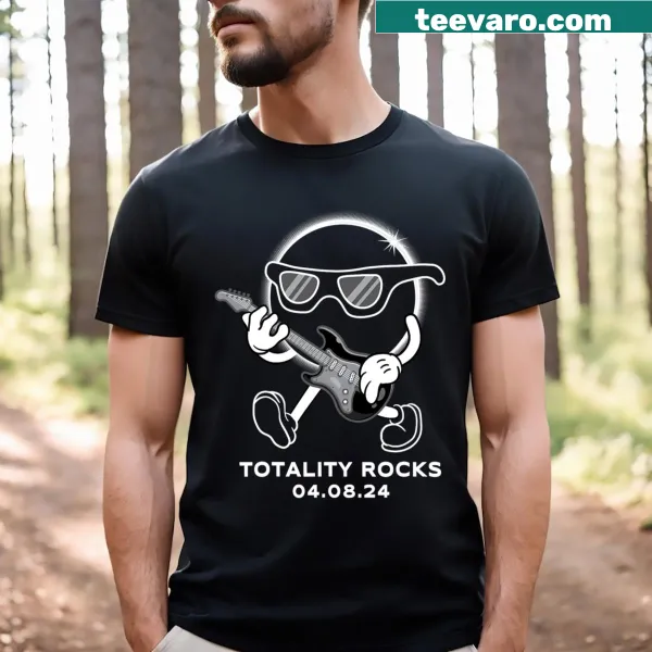 Funny matching t-shirt celebrating the 2024 solar eclipse with text design