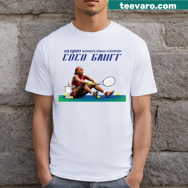 Coco Gauff tennis-themed T-shirt showcasing her spirit
